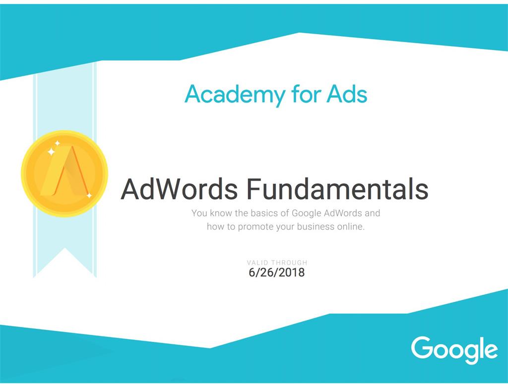 Google AdWords certifikati